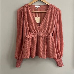 Blu Pepper peach blouse